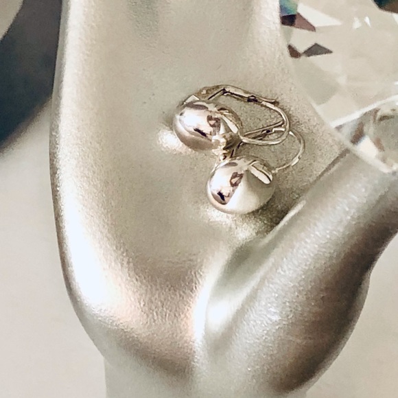 Vintage Italy Modernist Silver drop Earrings